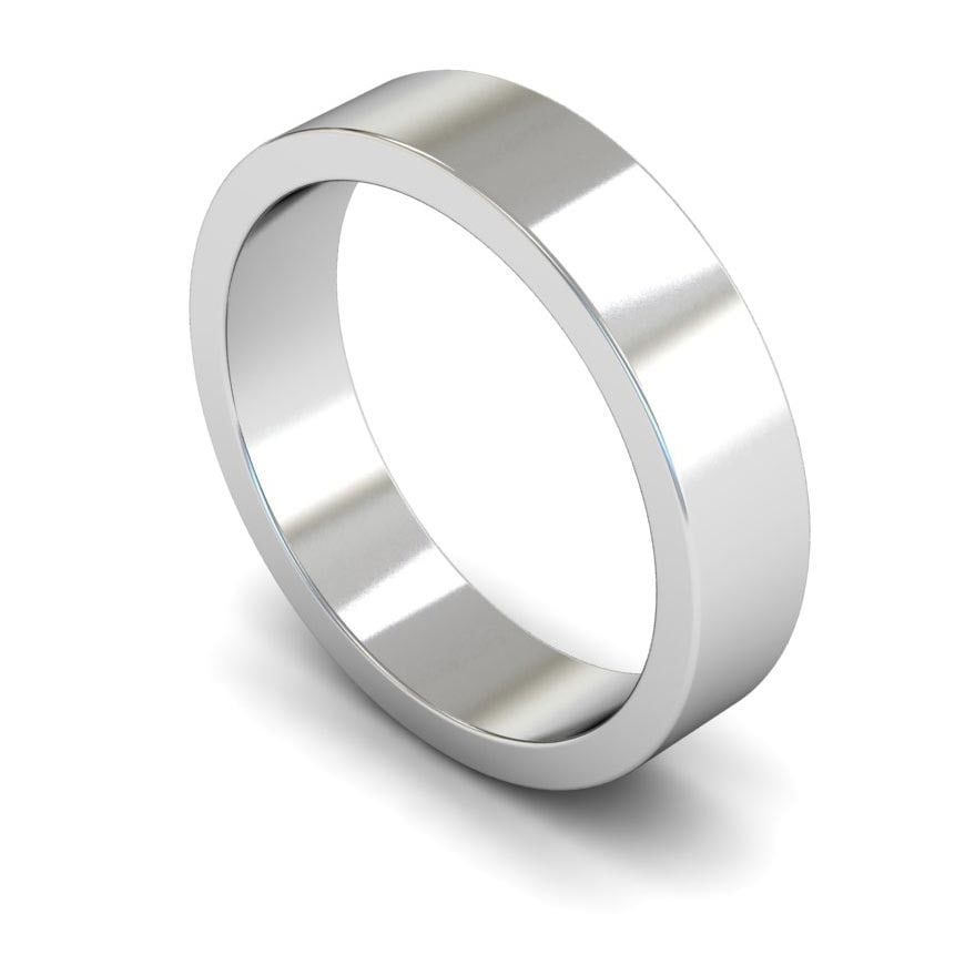 5mm Medium Flat Wedding Ring, 5mm flat wedding ring