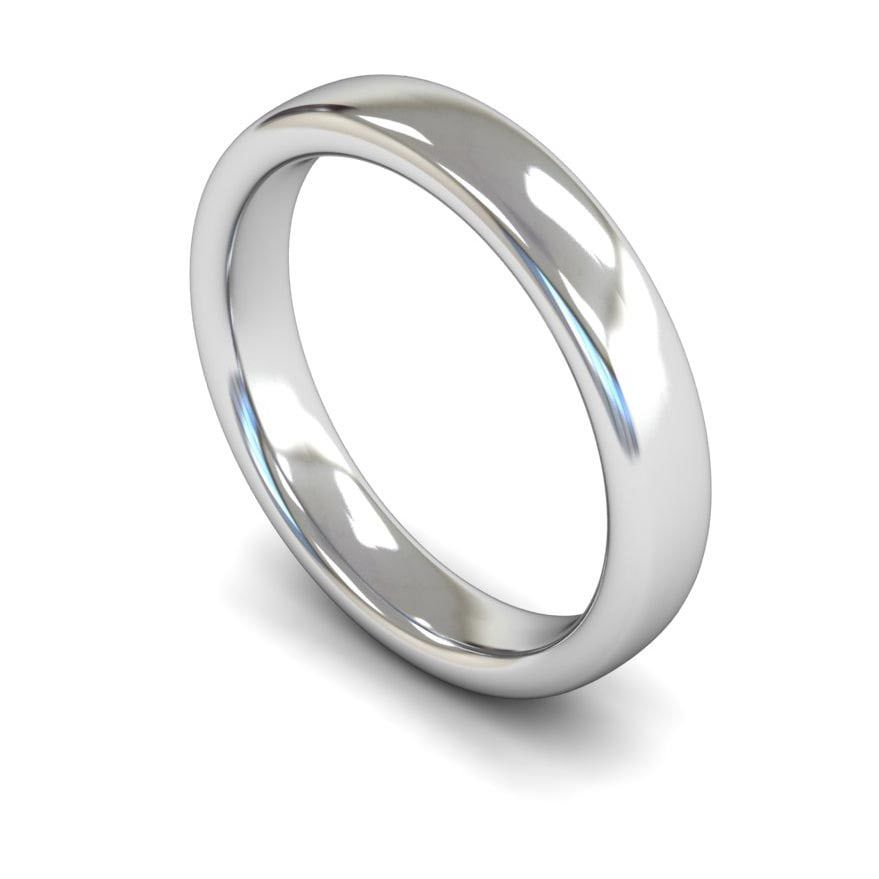4mm Heavy Slight Court Wedding Ring, 4mm slight court wedding ring