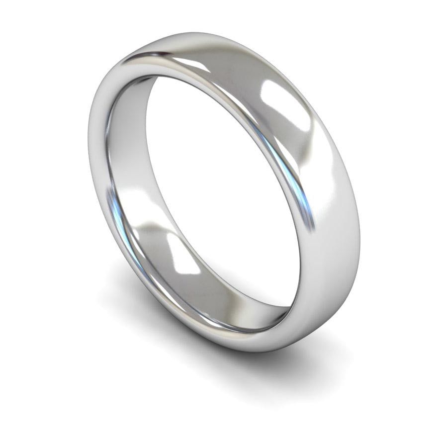 5mm Heavy Slight Court Wedding Ring, 5mm slight court wedding ring