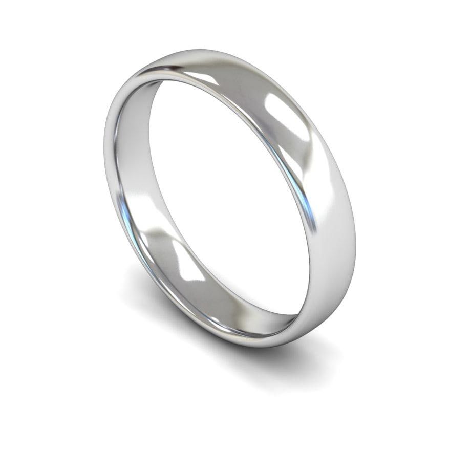 4mm Light Slight Court Wedding Ring, 4mm slight court wedding ring