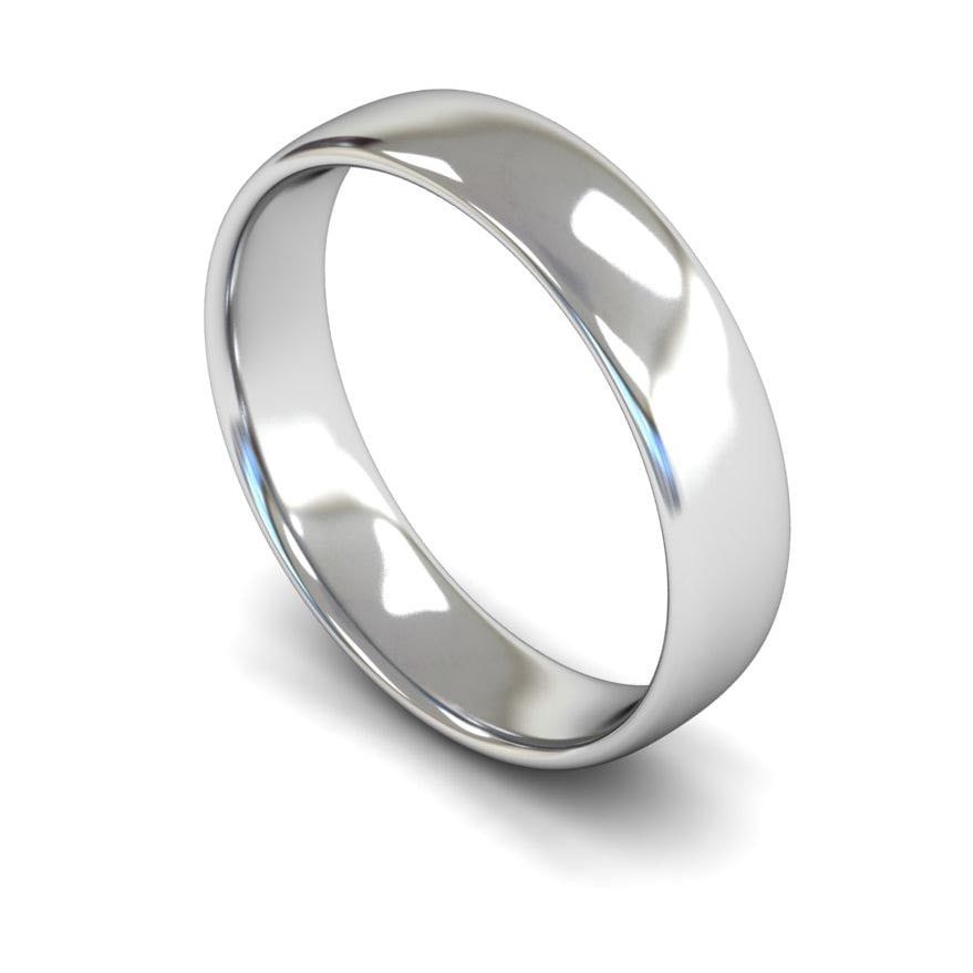 5mm Light Slight Court Wedding Ring, 5mm slight court wedding ring