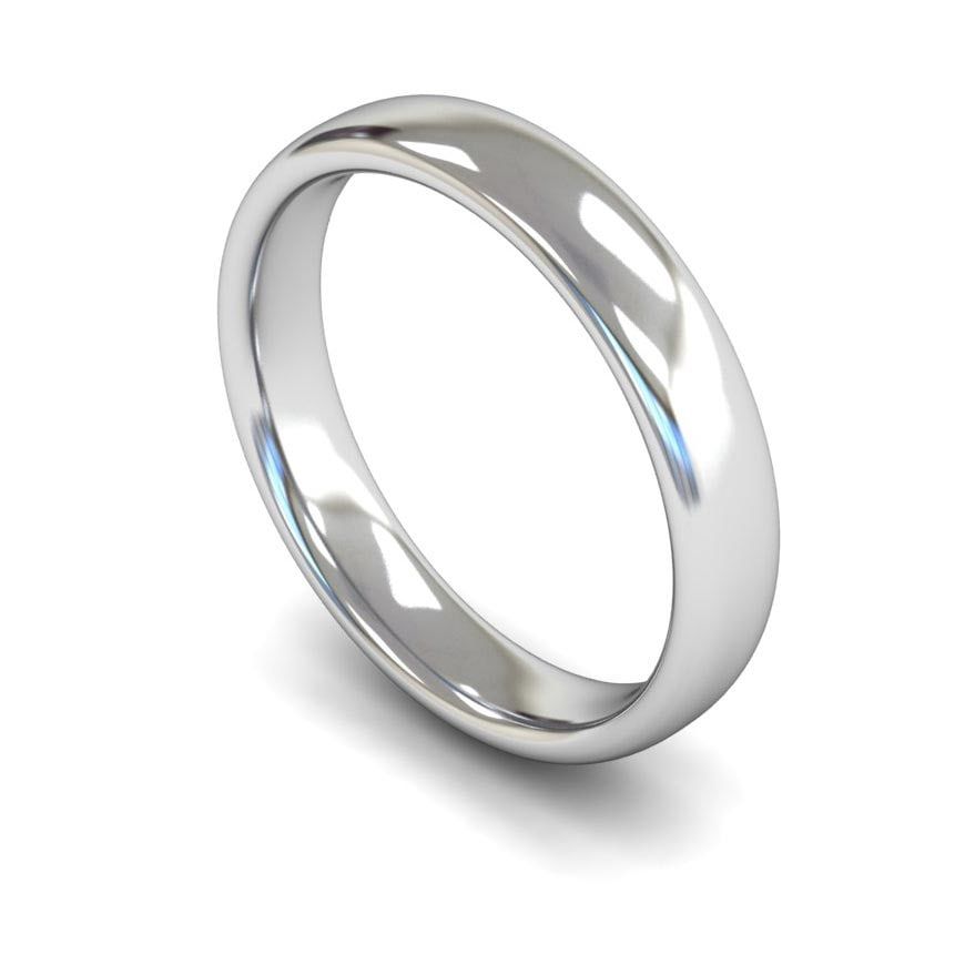 4mm Medium Slight Court Wedding Ring, 4mm slight court wedding ring