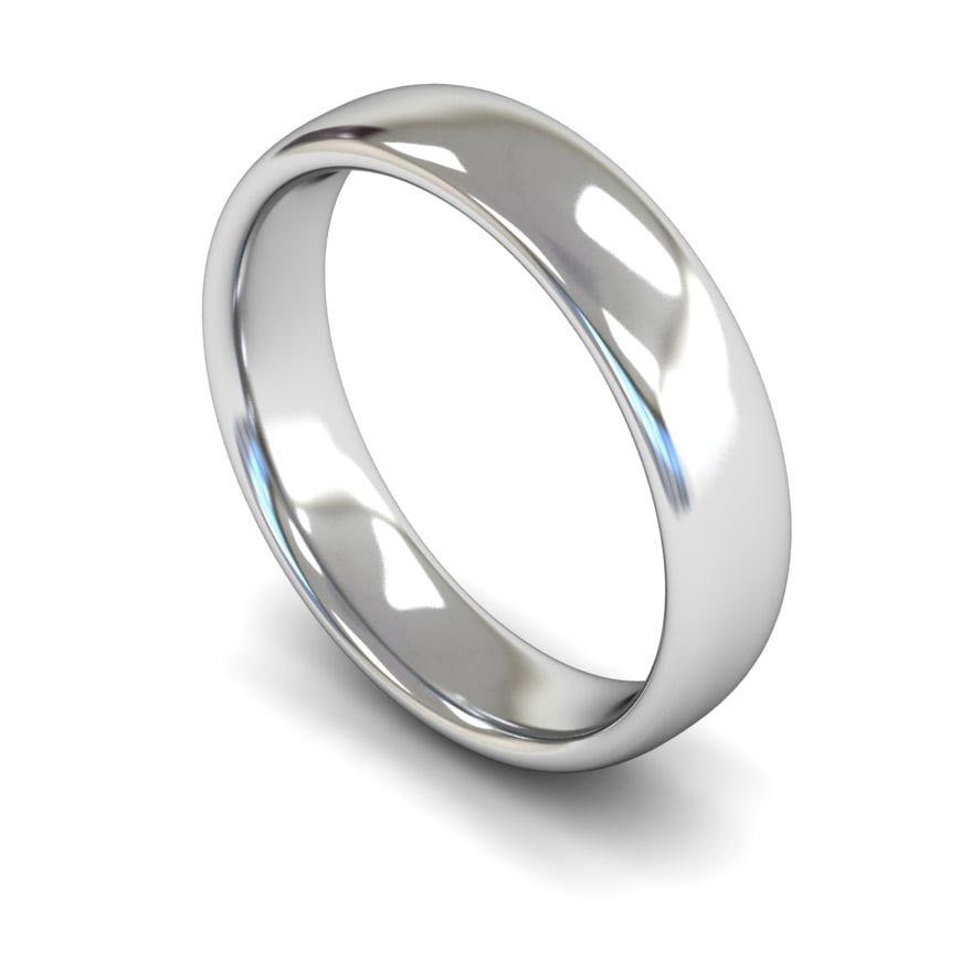 5mm Medium Slight Court Wedding Ring, 5mm slight court wedding ring