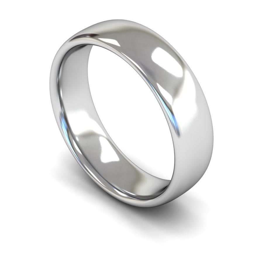 6mm Medium Slight Court Wedding Ring, 6mm slight court wedding ring