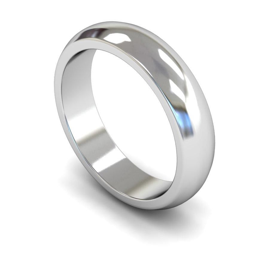 5mm Heavy D-shape Wedding Ring, 5mm d-shape wedding ring