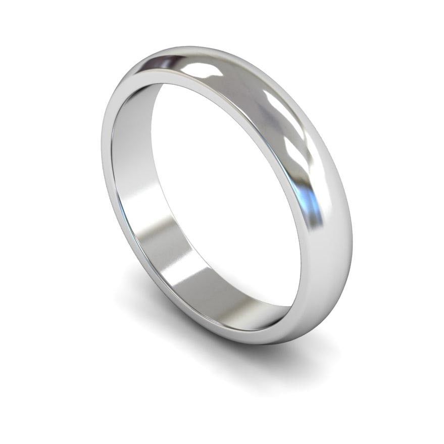 4mm Medium D-shape Wedding Ring, 4mm d-shape wedding ring