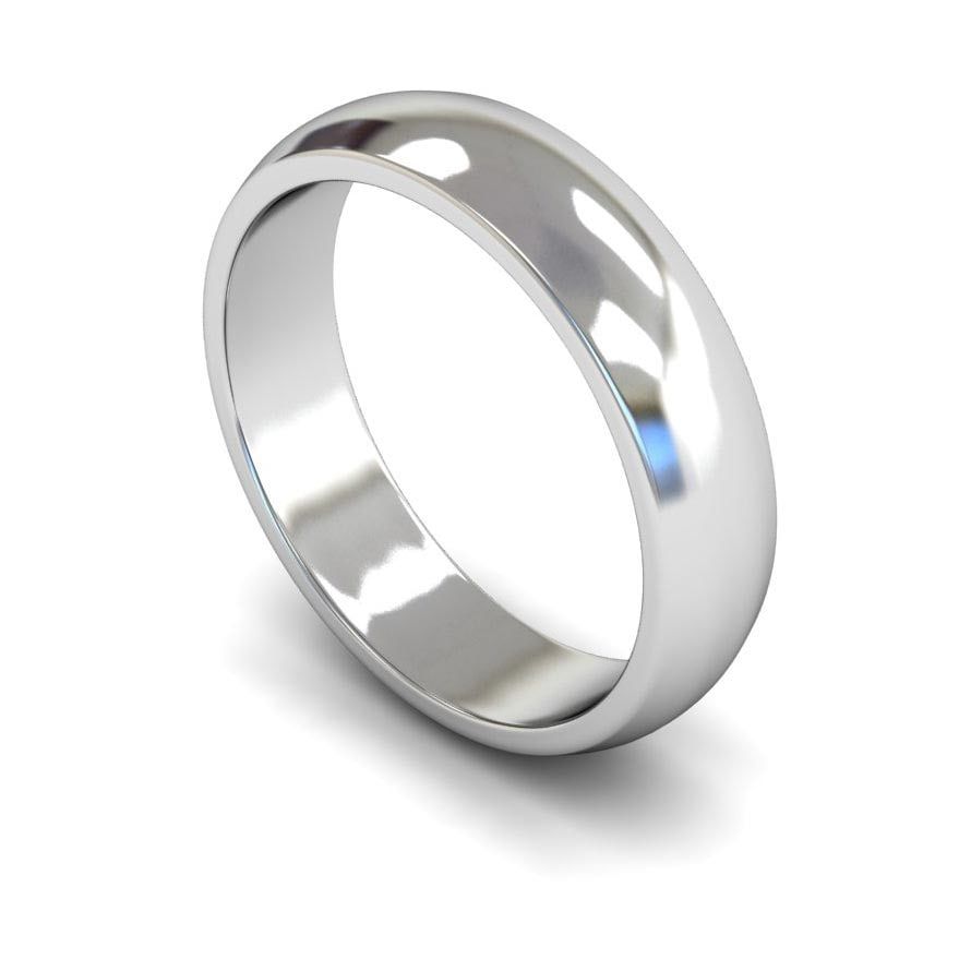 5mm Medium D-shape Wedding Ring, 5mm d-shape wedding ring