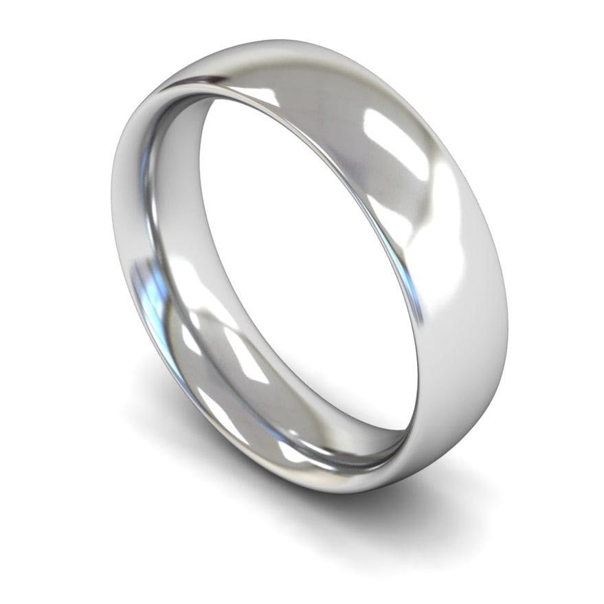 6mm Heavy Traditional Court Wedding Ring, 6mm traditional court wedding ring