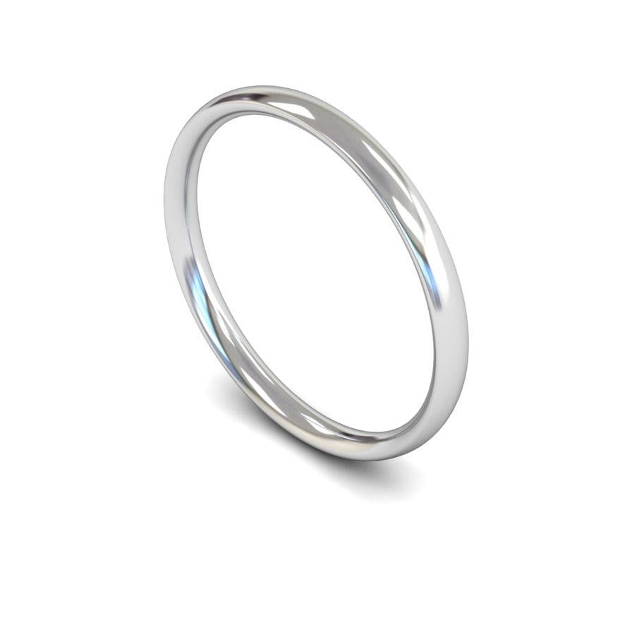 2mm Light Traditional Court Wedding Ring, 2mm traditional court wedding ring