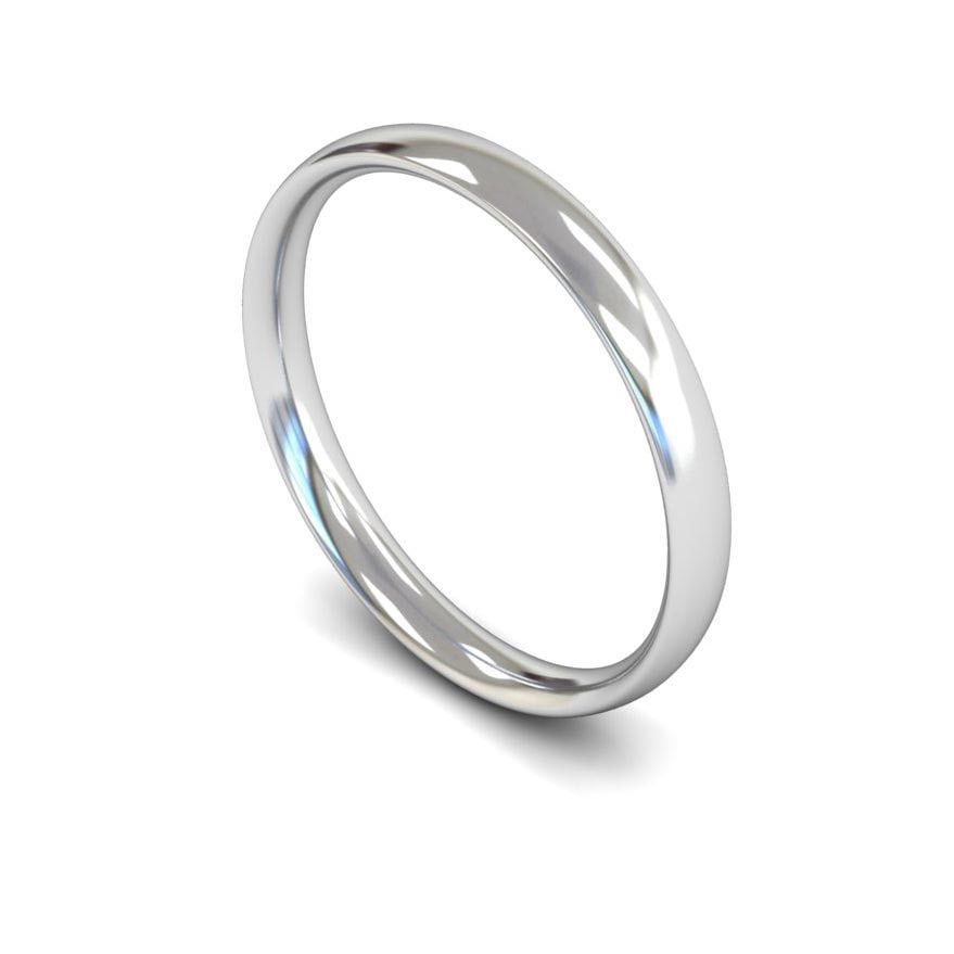 2.5mm Light Traditional Court Wedding Ring, 2.5mm traditional court wedding ring
