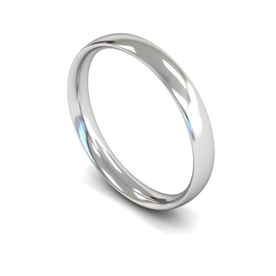 3mm Light Traditional Court Wedding Ring, 3mm traditional court wedding ring