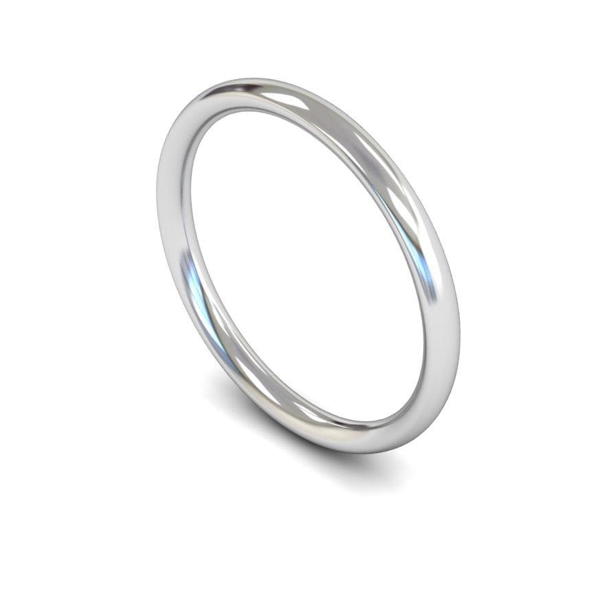 2mm Medium Traditional Court Wedding Ring, 2mm traditional court wedding ring