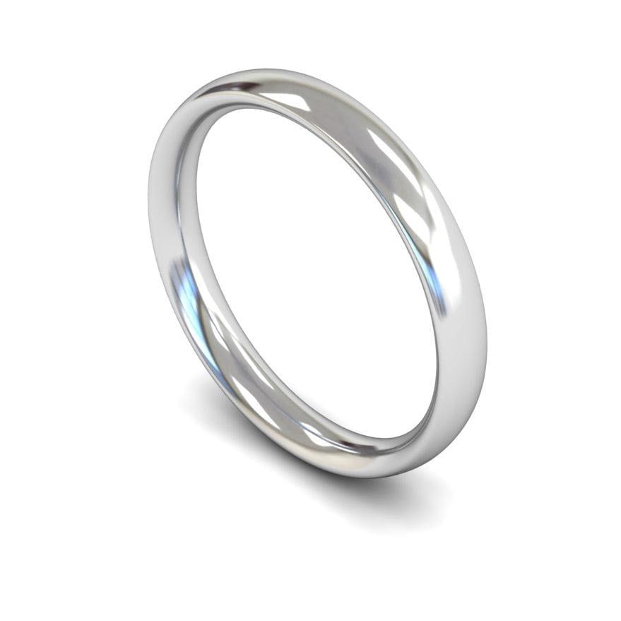 3mm Medium Traditional Court Wedding Ring, 3mm traditional court wedding ring